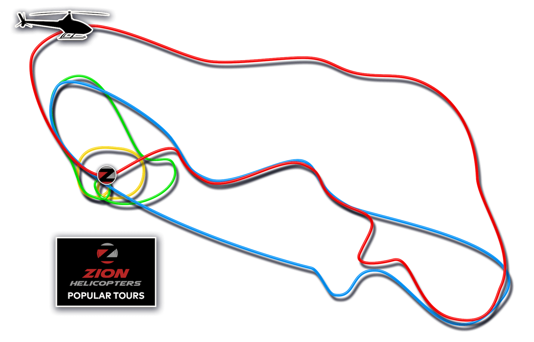 Zion Helicopter Tours Map